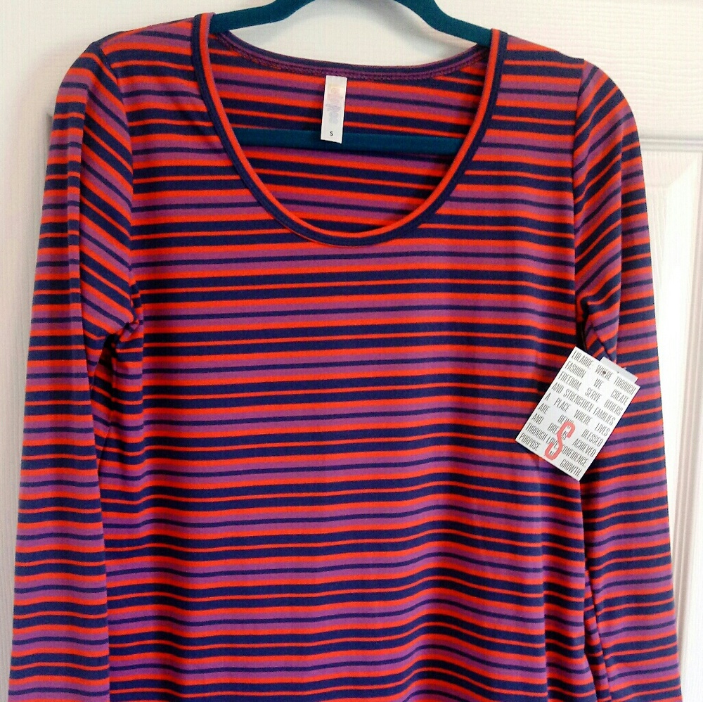 Lularoe Striped Long sleeved Lynnae Sz S NWT